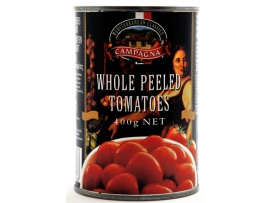 CAMPAGNA nulupti nepjaustyti pomidorai savose sultyse, neto masė 400g
