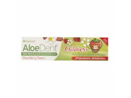 AloeDent Children vaikiška braškių skonio dantų pasta be fluorido, 50 ml