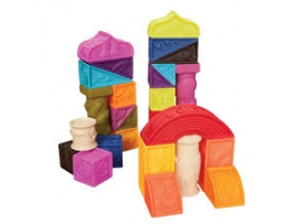 Architektūrinių minkštų BLOKELIŲ rinkinys, 26 det., 6 mėn. - 3 m. vaikams BTOYS (BX1003NTZ)