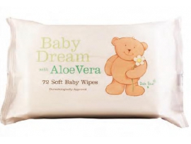 BABY DREAM Aloe Vera drėgnos servetėlės kūdikiams, 72vnt