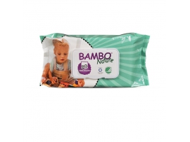 BAMBO NATURE drėgnos servetėlės vaikams su alavijų ekstraktu, 80 vnt.