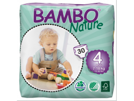 BAMBO Nature maxi ekologiškos sauskelnės 7-18kg, 30vnt