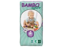 BAMBO Nature maxi ekologiškos sauskelnės 7-18kg, 60vnt