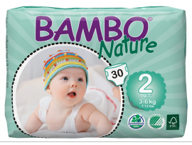 BAMBO Nature mini ekologiškos sauskelnės 3-6kg, 30vnt