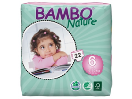 BAMBO Nature xl ekologiškos sauskelnės 16-30kg, 22vnt