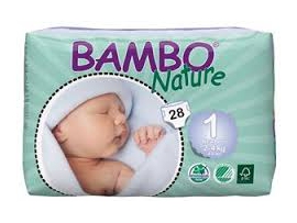 BAMBO  Newborn ekologiškos sauskelnės (2-4kg) 28vnt.