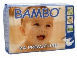 BAMBO Premature ekologiškos sauskelnės (1-3kg) 24vnt.