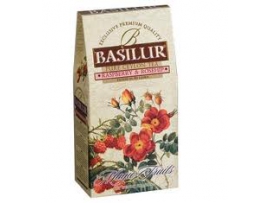 BASILUR ceilono juodoji arbata su vaisias ir  aviečių ir erškėtuogių aromatu,100g