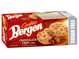 Becukriai sausainiai su šokolado gabaliukais BERGEN, 135g