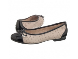 Caprice Beżowe 9-22105-26 344 Sand Su/Blk Pa (CP8-a) bateliai