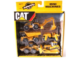 CAT Mini mašinų rinkinys Statybų technika  5 vnt. 9x5x4 cm. Nuo 3+ metų (34601)
