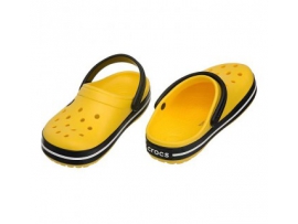 Crocs Crocband Yellow/Black 11016 (CR58-c) šlepetės