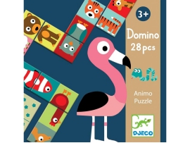 DJECO Domino Gyvūnai, 28 detalės, nuo 3+ metų (DJ08165)