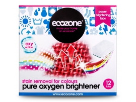 ECOZONE  Dėmių valiklis+baliklis su aktyviuoju deguonimi spalvotiems skalbiniams tabletės, 12vntx20g