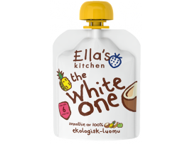 EKOLOGIŠKA BANANŲ, OBUOLIŲ, ANANASŲ, KOKOSŲ PIENO tyrelė, Ella's kitchen THE WHITE ONE, vaikams nuo 1 m., 90 g