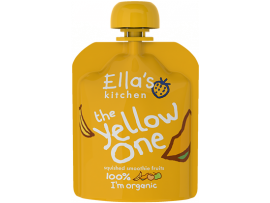 EKOLOGIŠKA Ella's Kitchen BANANŲ, MANGO, ABRIKOSŲ ir OBUOLIŲ tyrelė vaikams nuo 1 metų The Yellow One, 90g.