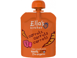 EKOLOGIŠKA MORKŲ tyrelė, Ella's kitchen, kūdikiams nuo 4 mėn., 70 g