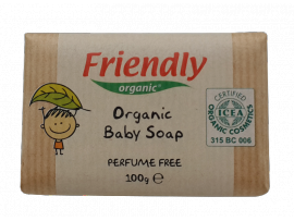 EKOLOGIŠKAS BEKVAPIS kūdikių muilas Friendly Organic, 100 ml