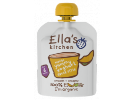 EKOLOGIŠKAS jogurtas su MANGAIS, OBUOLIAIS ir BANANAIS, Ella's kitchen, kūdikiams nuo 6 mėn., 90 g