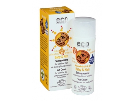 EKOLOGIŠKAS kūdikių ir vaikų saulės kremas SU GRANATAIS IR ŠALTALANKIAIS SPF45 Eco Cosmetics, 50 ml