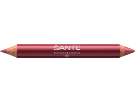 EKOLOGIŠKAS SERTIFIKUOTAS dvigubo poveikio pieštukas (lūpų kontūrui ir blizgesiui)  N2 Natural Look Sante, 4 g