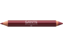 EKOLOGIŠKAS SERTIFIKUOTAS dvigubo poveikio pieštukas (lūpų kontūrui ir blizgesiui)  N3 Glamorous Look Sante, 4 g
