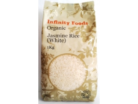 EKOLOGIŠKI baltieji JASMINE ryžiai, Infinity Foods, 1 kg