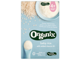 EKOLOGIŠKI PIRMIEJI ryžiai, kūdikiams nuo 4 mėn., Organix, 100 g