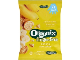 EKOLOGIŠKI ryžių traškučiai su bananais, kūdikiams nuo 7 mėn., Organix, 50 g