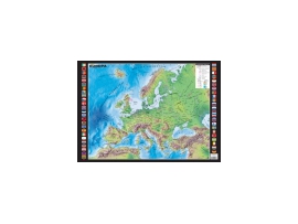 Europa. Gamtinis ir politinis žemėlapis (laminuotas)