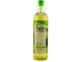 FAITH IN NATURE Hemp&Meadowfoam šampūnas su kanapių ir baltųjų putonių ekstraktais pažeistiems plaukams, 250ml