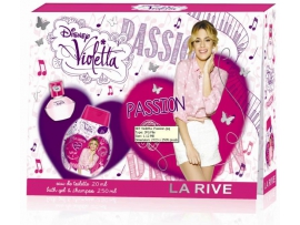GAIVAUS IR ŠVELNAUS AROMATO rinkinys La Rive Violleta Passion (parfumuotas vanduo ir dušo-gelis šampūnas), 20 ml ir 250 ml