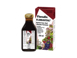 VAISTAŽOLĖMIS PRATURTINTAS geležies maisto papildas Floradix Floravital, 250 ml