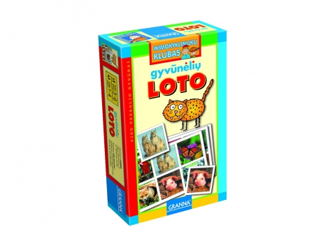 GRANNA" stalo žaidimas "Gyvūnėlių loto", 3-6 metų vaikams | Foxshop.lt