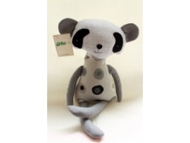 Grikė Natūralus žaislas-šildyklė Meškiukas Panda kimšta grikių lukštais  43x20cm.