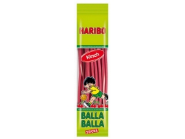 HARIBO Balla Balla Vyšnių skonio guminukų lazdelės, 200g