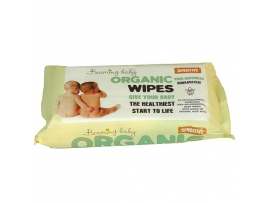 HIPOALERGINĖS, organiškai suyrančios KVAPNIOS drėgnos servetėlės vaikams su alavijų akstraktu Beaming Baby Certified Organic, 72 vnt.