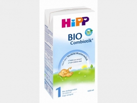 HiPP BIO 1 Combiotik paruoštas pradinis pieno mišinys kūdikiams nuo gimimo, neto tūris 450ml