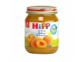 HiPP BIO abrikosų tyrelė kūdikiams nuo 4 mėn., neto masė 125g
