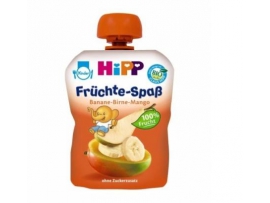 HIPP BIO bananų, kriaušių ir mango tyrelė, kūdikiams nuo 12mėn., 90g