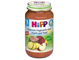HIPP BIO burokėliai,daržovės su obuoliais ir jautiena, kūdikiams nuo 8 mėn., neto masė 220g
