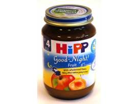 HiPP BIO Labos nakties pieniška košelė su vaisiais, kūdikiams nuo 4 mėn., neto masė 190g
