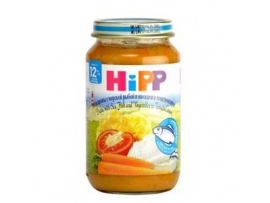 HiPP BIO makaronai su jūros žuvimi ir daržovėmis, kūdikiams nuo 12mėn., neto masė 190g