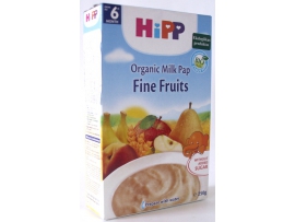 HiPP BIO pieniška košė su vaisiais, kūdikiams nuo 6 mėn., neto masė 250g