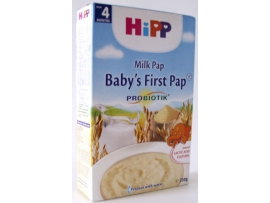 HiPP BIO Pirmoji kūdikių košė pieniška košė su probiotikais kūdikiams nuo 4 mėn., neto masė 250g