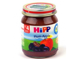 HiPP BIO slyvos su obuoliais kūdikiams nuo 4 mėn., neto masė 125g