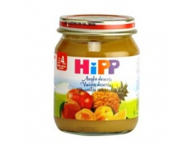HiPP BIO vaisių desertas, kūdikiams nuo 4 mėn., neto masė 125g