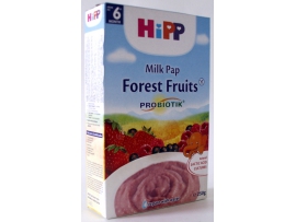 HiPP pieniška košė su miško uogomis, kūdikiams nuo 6 mėn., neto masė 250g