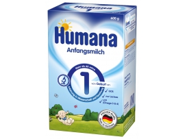 HUMANA Anfangsmilch 1 + LC-PNRR formulė pieno mišinys kūdikiams nuo gimimo, neto masė 600g
