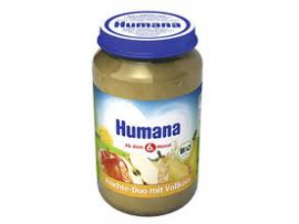 Humana BIO vaisių tyrė su neskaldytais grūdais, nuo 6mėn. 190g